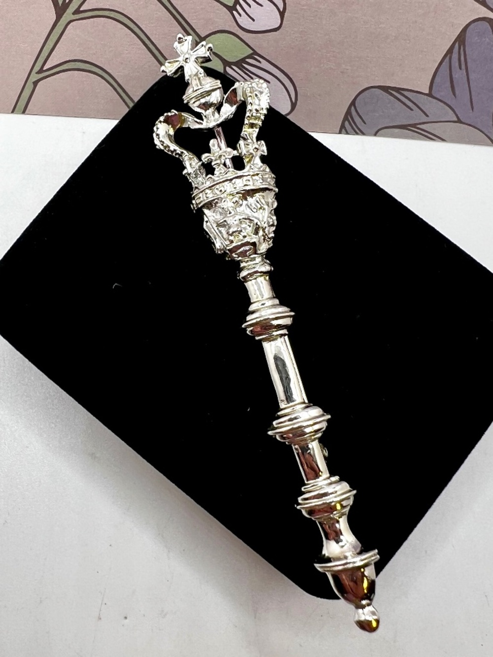 Scottish Crosier Scepter Kilt Pin